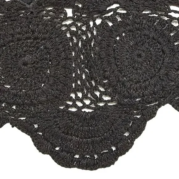 Free People Top Womens Size XS Black Crochet Lace Cut Out Bell Sleeve Whimsigoth - Picture 6 of 14